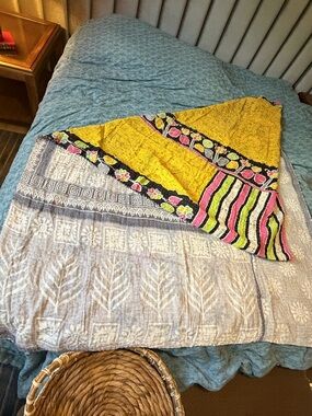 Kantha Quilts 85X55 INCHES SIZE 100% COTTON WORK STICHED MADE IN INDIA